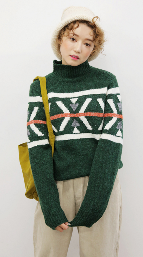 [Stylenanda] Color Striped Patterned Sweater | KSTYLICK - Latest Korean ...