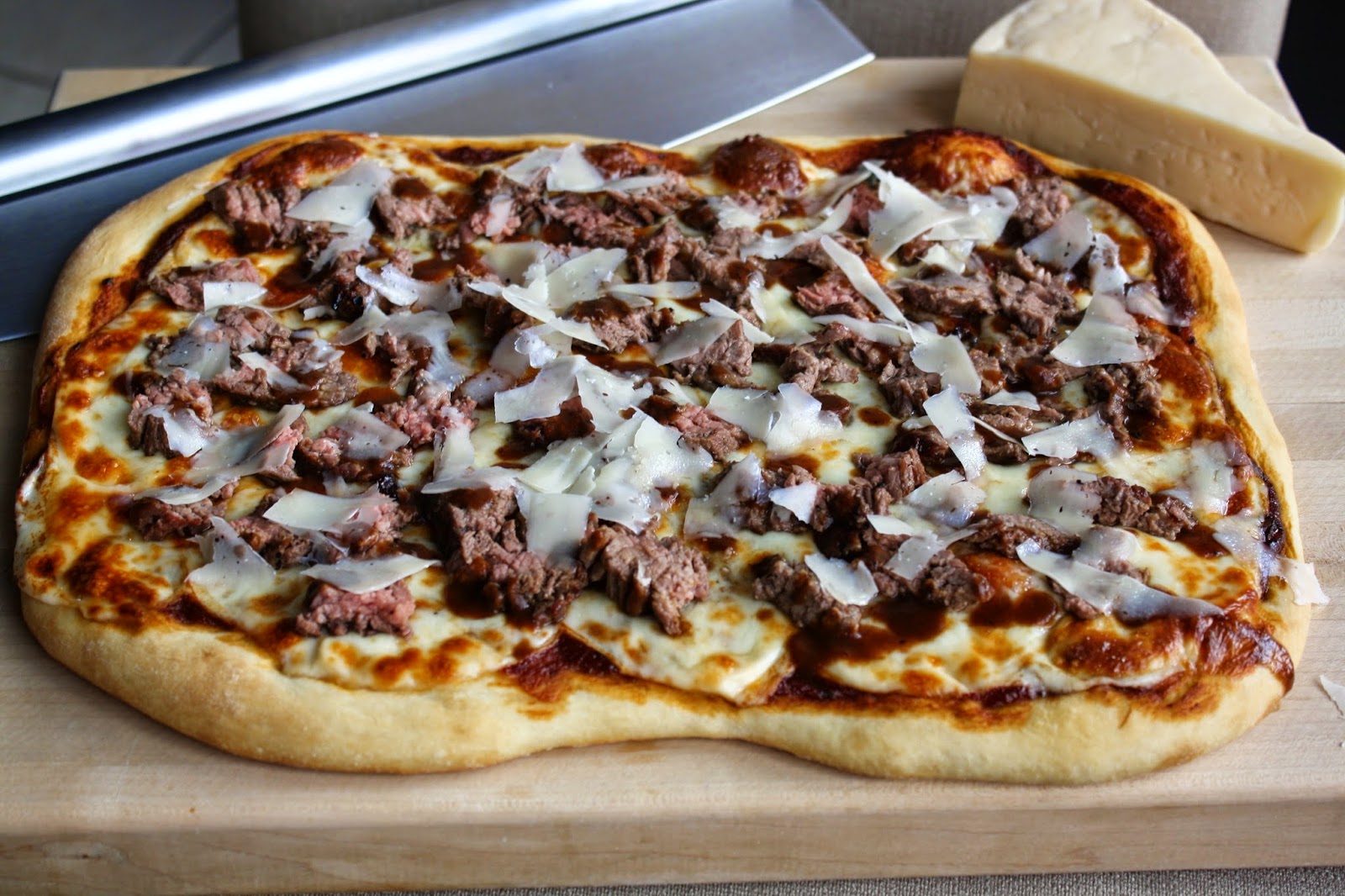 what's for dinner? steakhouse pizza... 1 hour and 45 minutes