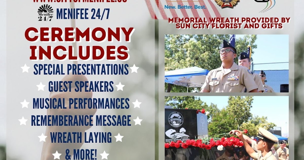 City of Menifee offers virtual Memorial Day ceremonies Menifee 24/7