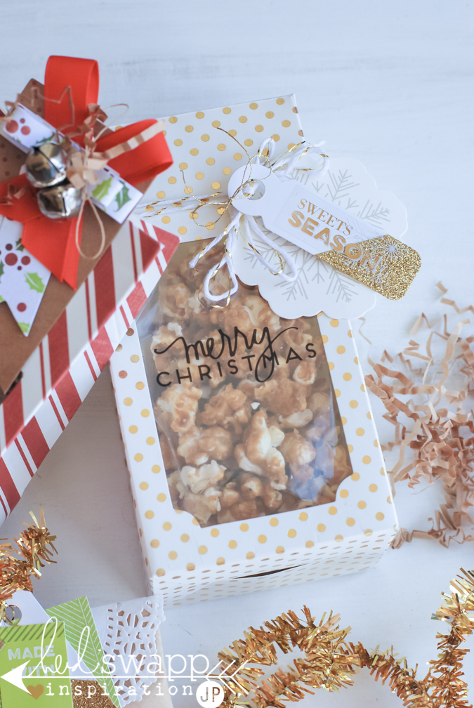 Three ways with three packages for Christmas and holiday gift-giving. Heidi Swapp and JoAnn team up for beautiful gift packaging for Christmas. @jamiepate for @heidiswapp
