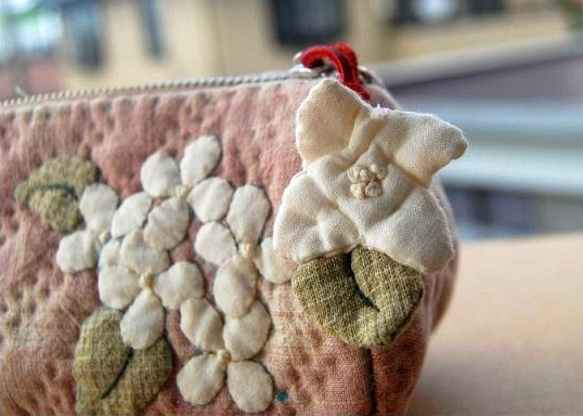 Patchwork and Quilted Zipper Handbag / Cosmetic Bag. DIY Photo Tutorial 