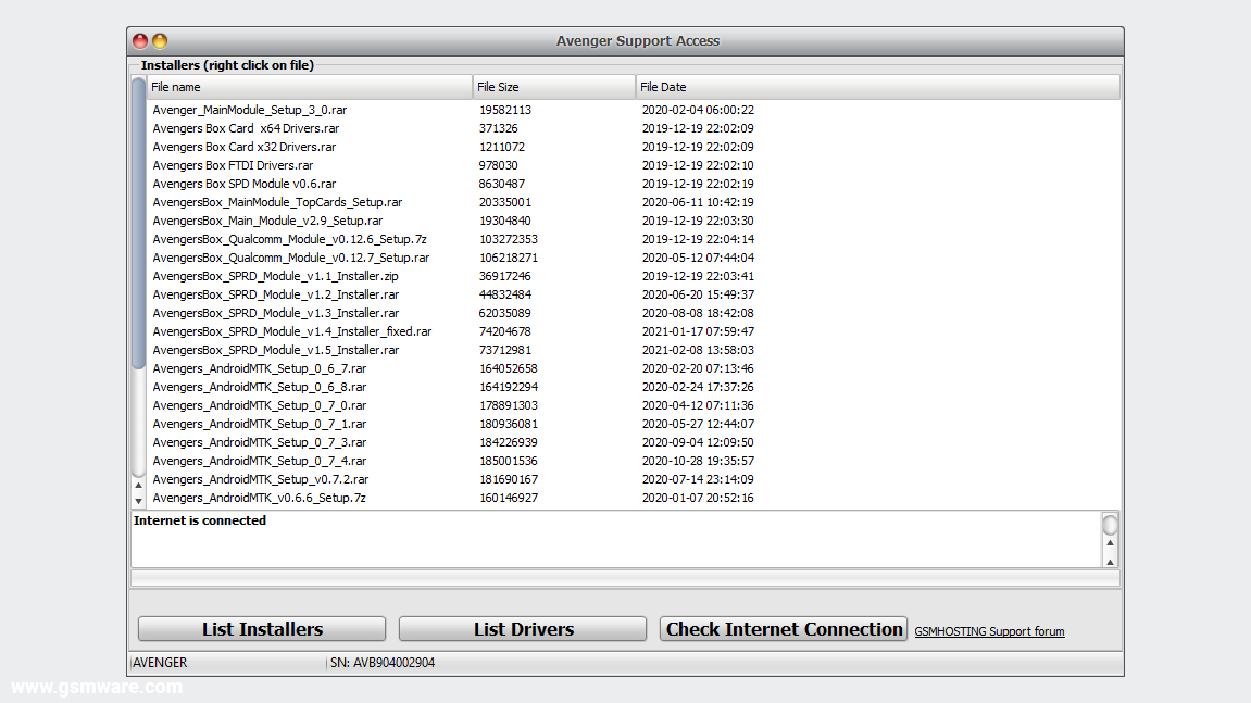Avenger Support Access Official Setup GSMWARE