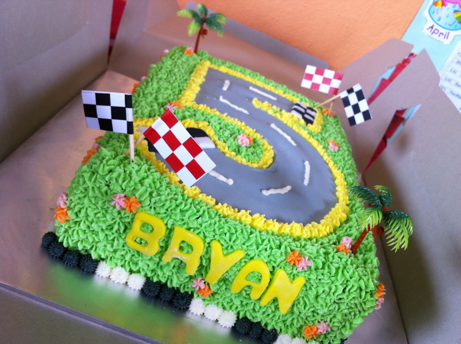 Family First's Confections Race Car Themed Cake