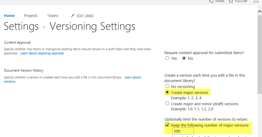 Sharepoint Online How To Enable Versioning On A Document Library Using Powershell Sharepoint Diary