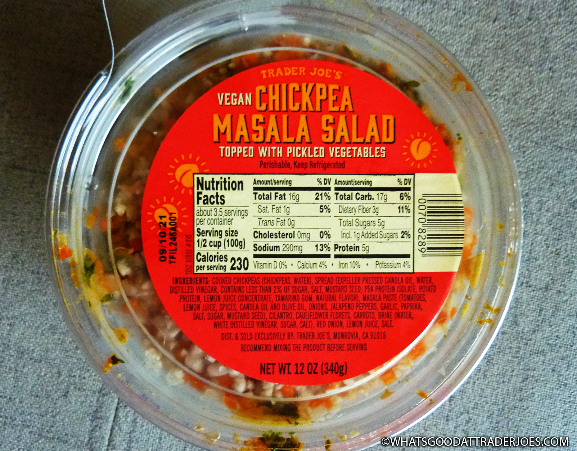 What's Good at Trader Joe's? Trader Joe's Vegan Chickpea Masala Salad
