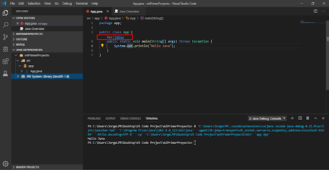 run java in visual studio code