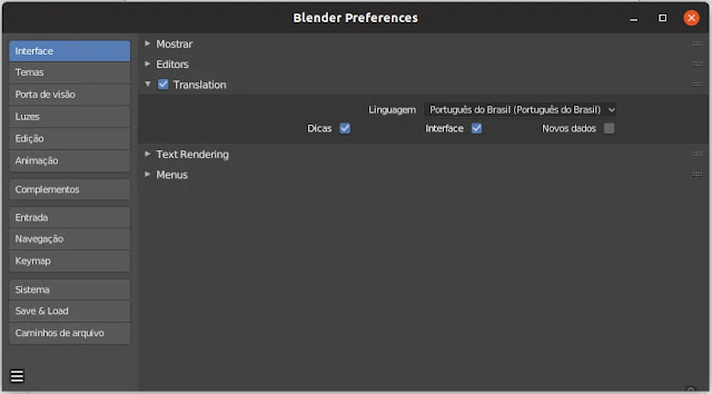 blender-traduzir-eevee-linux-3d-open-source-modelagem-animação-desenho-maquete-snap-flatpak