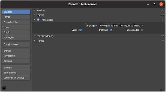 Como instalar o Blender no Linux 5 blender-traduzir-eevee-linux-3d-open-source-modelagem-animação-desenho-maquete-snap-flatpak