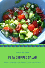 Feta Chopped Salad:  A series of wonderful vegetarian dishes pair perfectly together for a Fall/Winter Picnic, indoors or out! - Slice of Southern