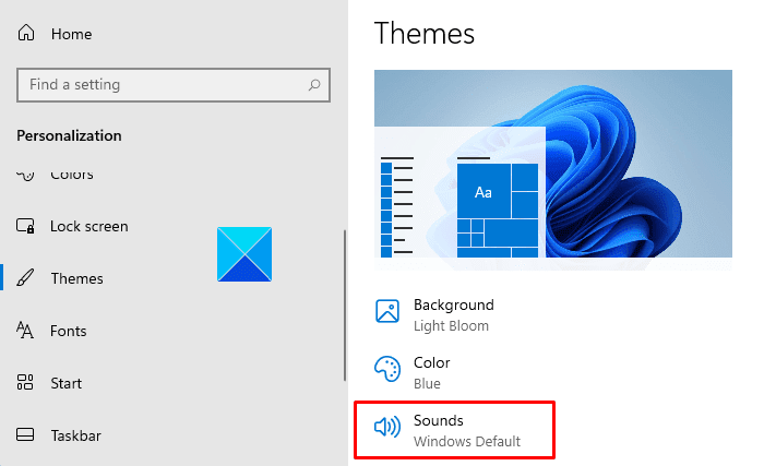 Отключить звук запуска в Windows 11