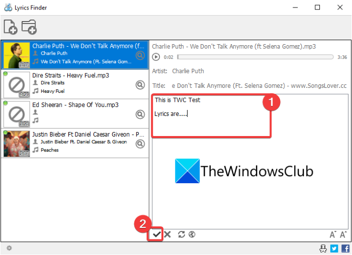 Как добавить и встроить тексты песен в файлы MP3 в Windows 11/10
