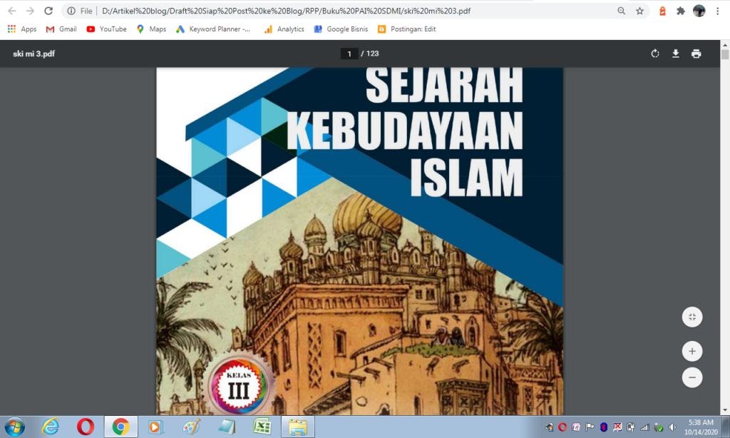 Buku SKI kelas 3 sesuai kma 183 tahun 2019