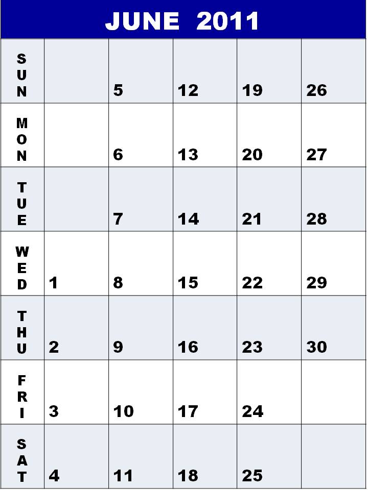 Susan Tattoo: june 2011 calendar blank