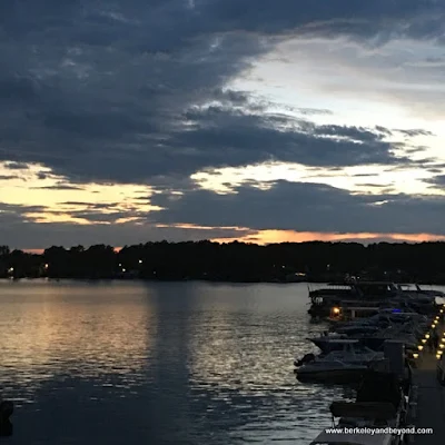 sunset over Lake Murray at Liberty Tap Room & Grill in Columbia, South Carolina