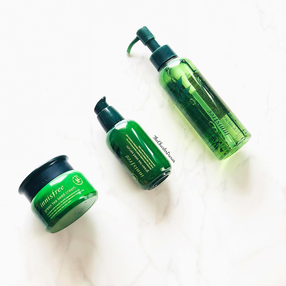 3 Step Skincare routine using Innisfree Green Tea range The Chicster