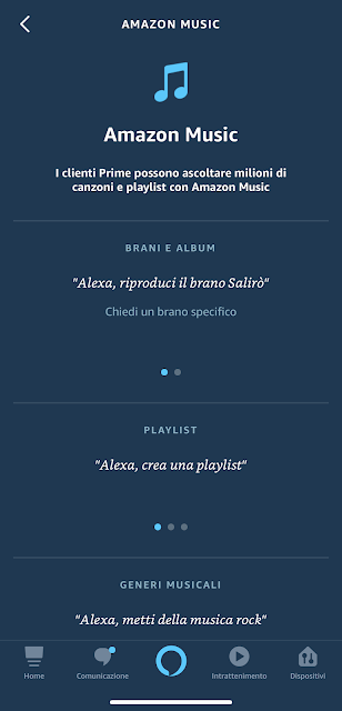 Echo Dot di Amazon - App Alexa su iOS Musica