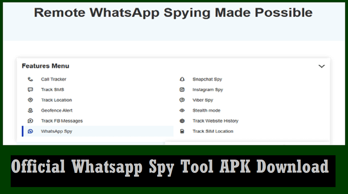 Official whatsapp spy tool