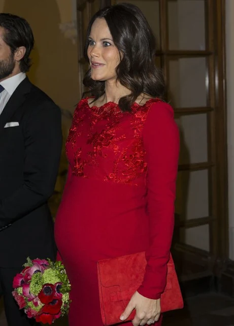 Queen Silvia of Sweden, Prince Carl Philip of Sweden and Princess Sofia of Sweden visits the annual formal meeting of Royal Swedish Academy of Fine Arts.