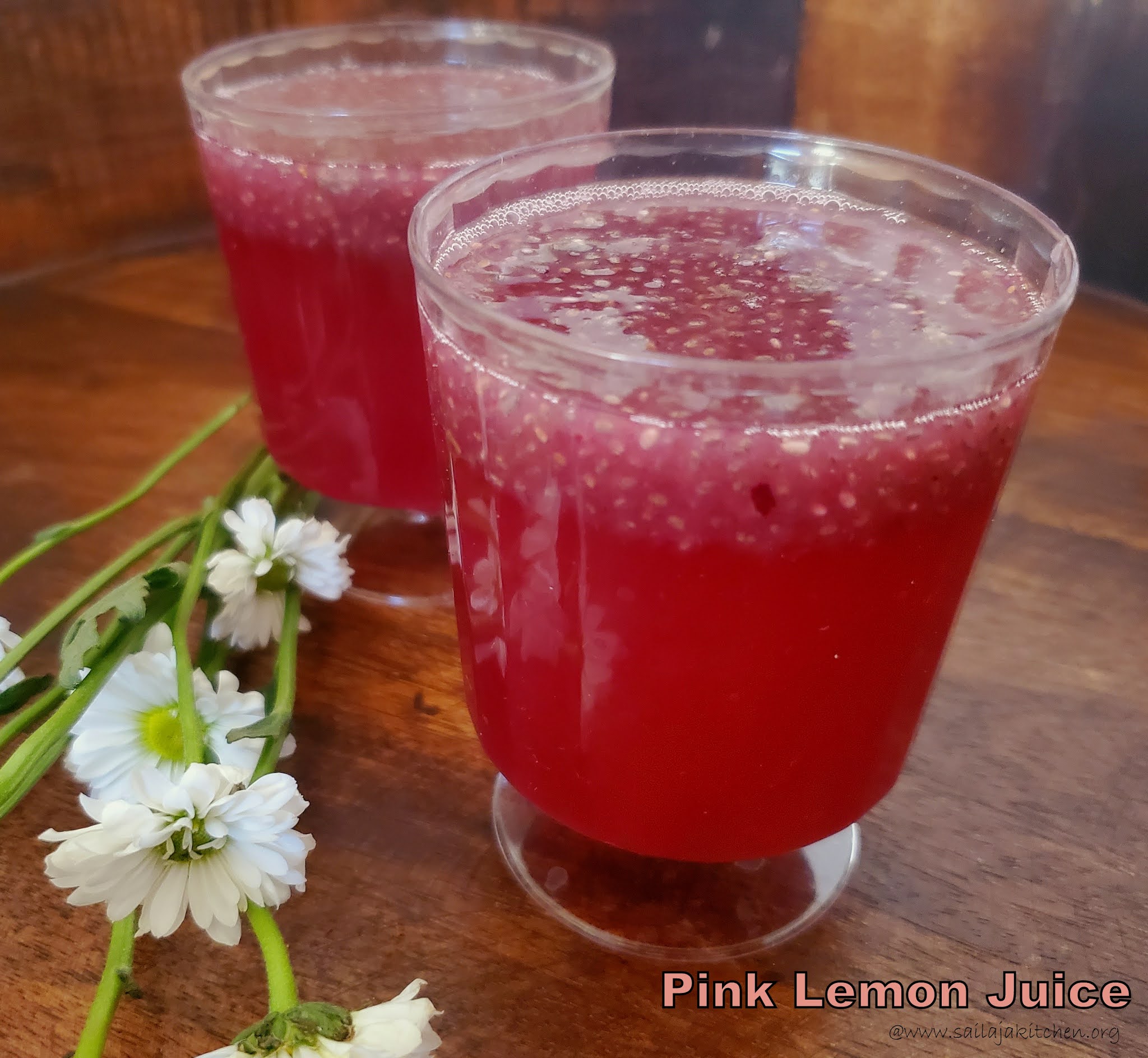 Sailaja Kitchen...A site for all food lovers! Pink Lemon Juice
