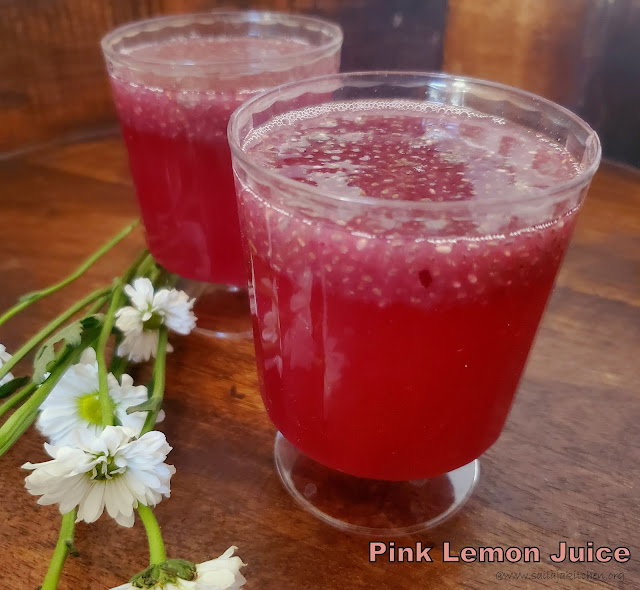 images of Pink Lemon Juice  / Malabar Special Pink Lemon Juice / Summer Drink Recipe