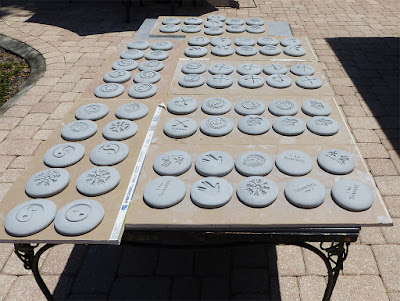 drying earthenware clay in the sun