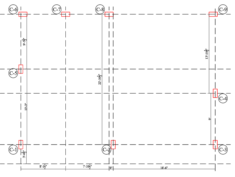 Column layout plan for two story building Learn Everything Civil