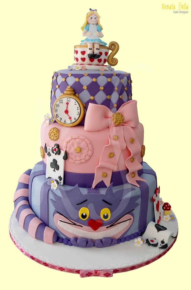 Renata Stella Cake Designer Bolo Alice no País das Maravilhas