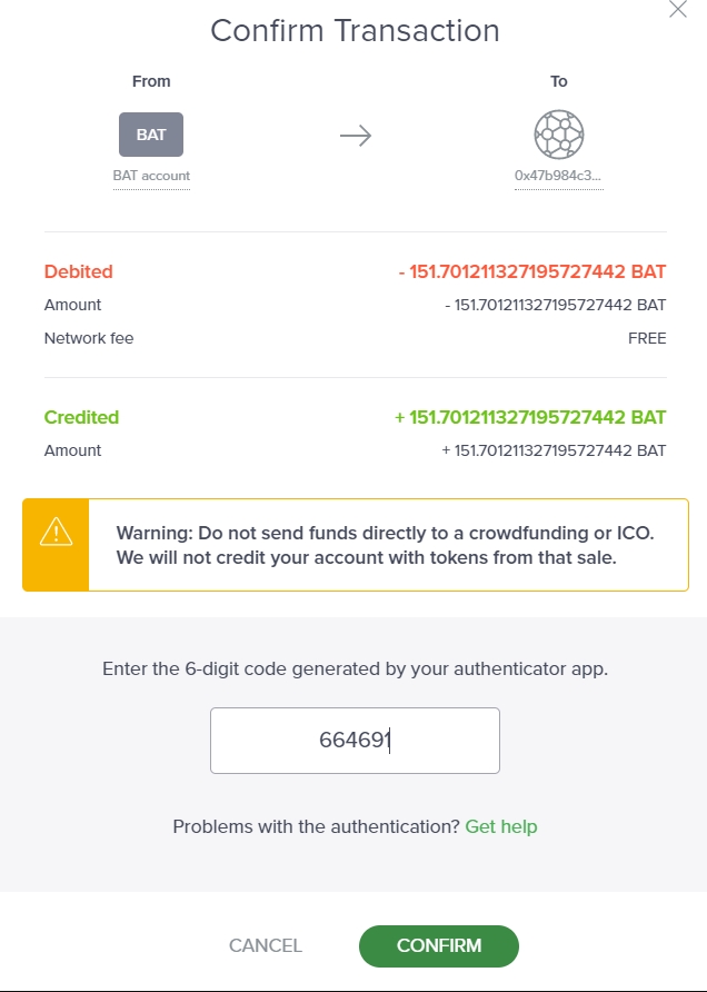 Cara Withdraw Token BAT dari Wallet Uphold ke Indodax Exchange