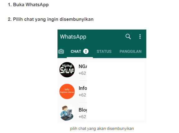 Cara Menyembunyikan Pesan di WhatsApp