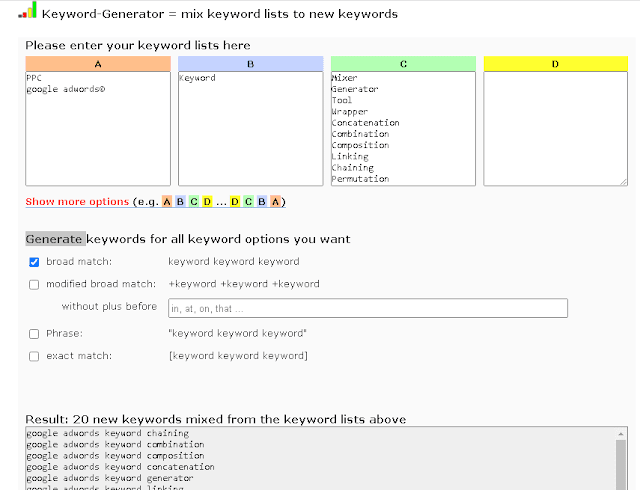 Adwords keyword generator