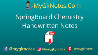 SpringBoard Chemistry Handwritten Notes PDF