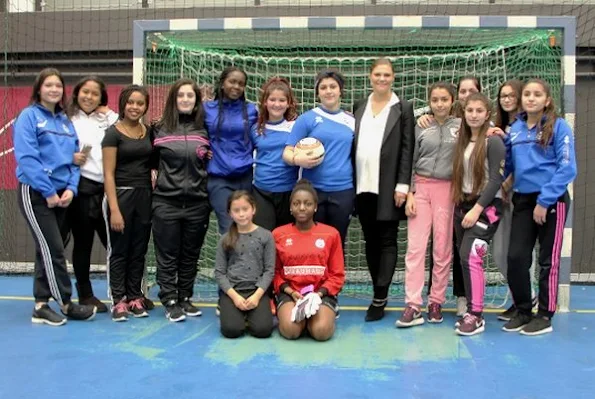 Crown Princess Victoria of Sweden visited a football education organization that has been established in 2013 in town of Tumba for girls aged between 12 and 16, which is called "Futebol da Forca Sverige"