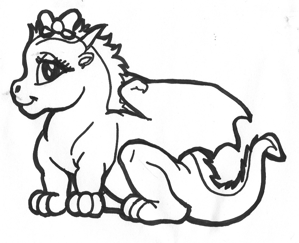 Interactive Magazine: cute Dragon coloring pages