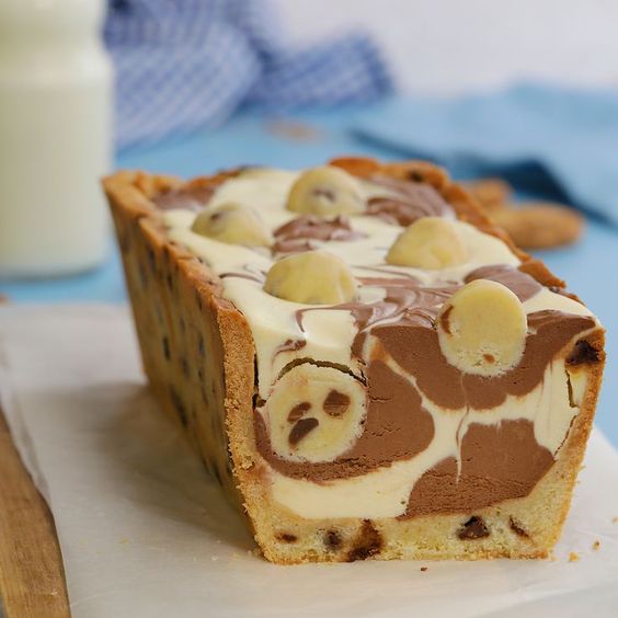 Marbled Chocolate Chip Cookie Dough Loaf Simple Delicious Desserts