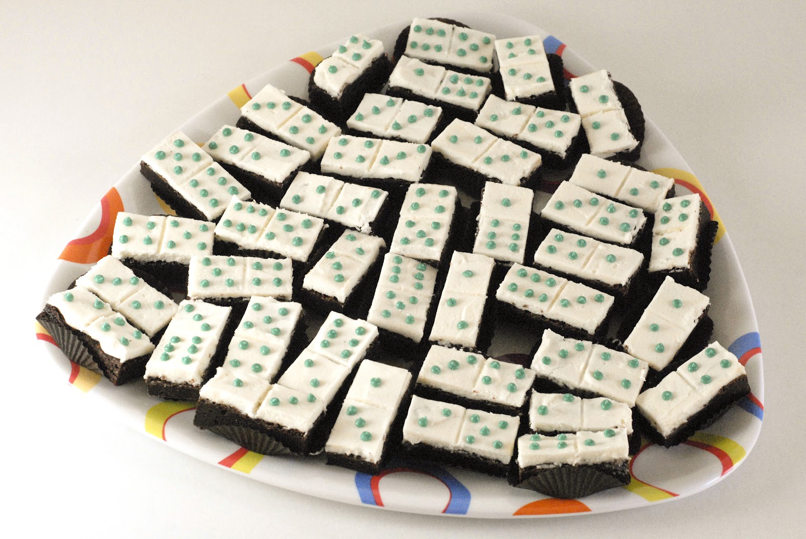 domino brownies, now with a helpful tip!