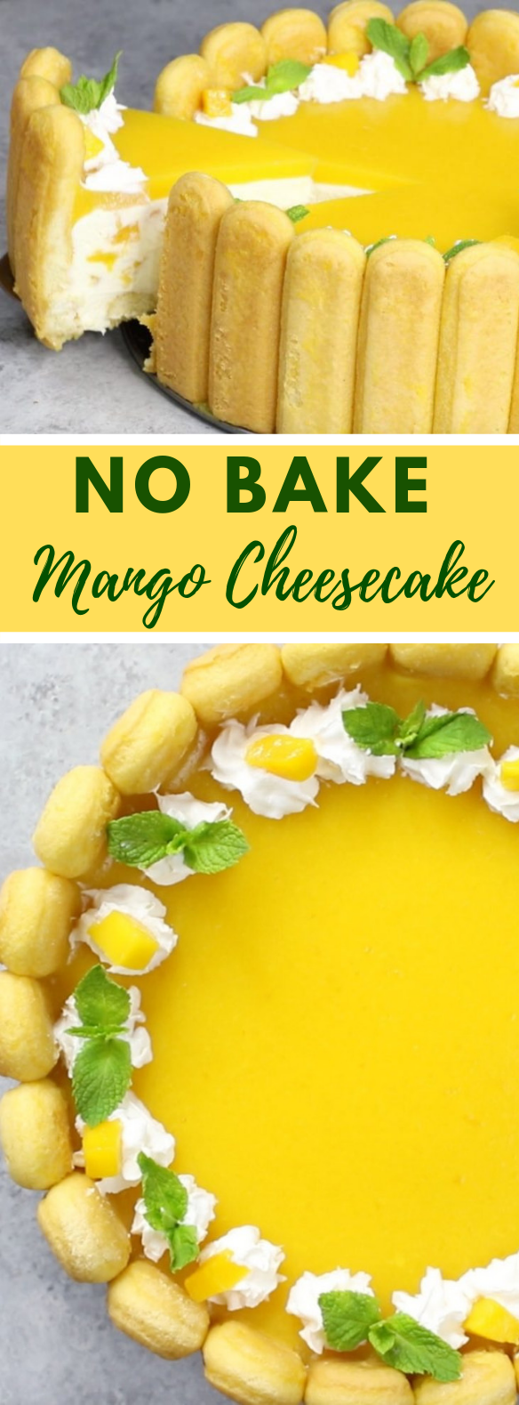 No Bake Mango Cheesecake #fruityflavor #dessertparty