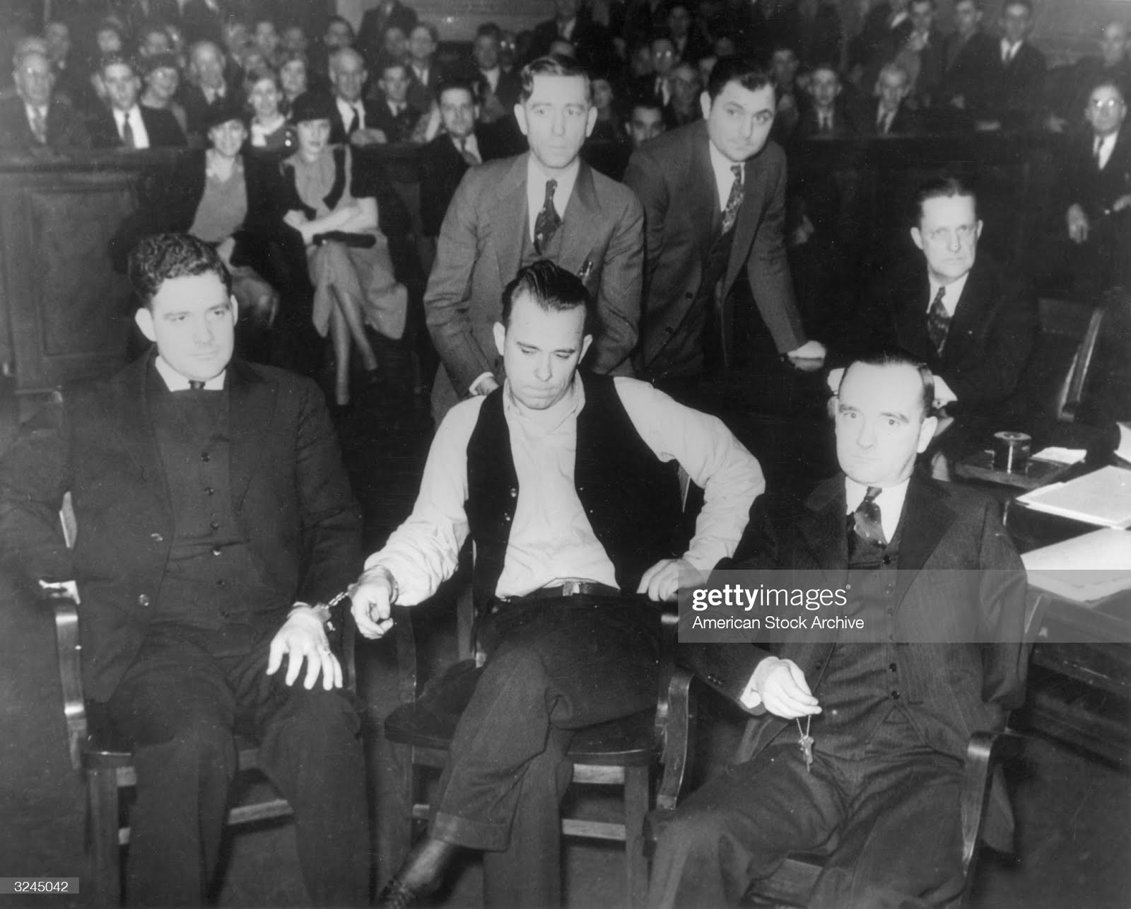 John Dillinger in the courtroom ~