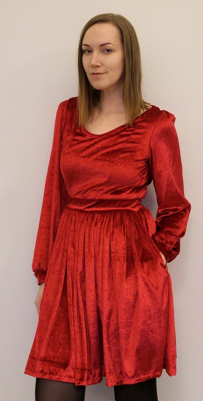 Sew Scoundrel Red Velvet Holiday Dress