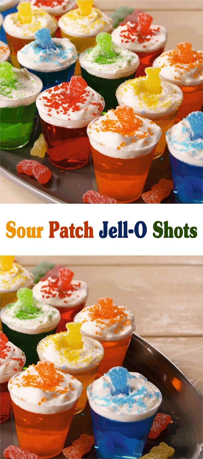 Sour Patch Jell-O Shots - Foodahead.com