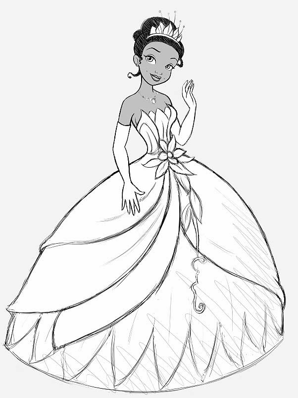 Princess Tiana And The Frog Coloring Pages Princess Tiana And The Frog Coloring Pages