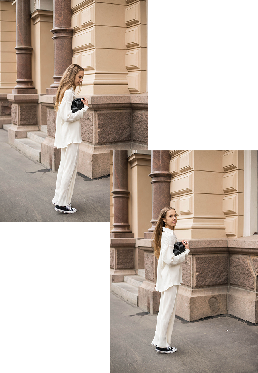 Kuinka yhdistää valkoinen ribbattu setti // How to style white ribbed set