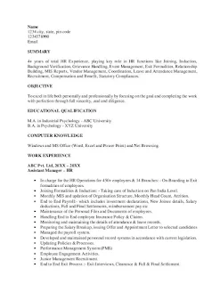 HR Manager Resume Examples