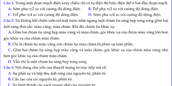 [PDF] 600 câu tổng hợp ôn tập lý thuyết vật lý - 6 ngày cuối cùng thi THPT 2021