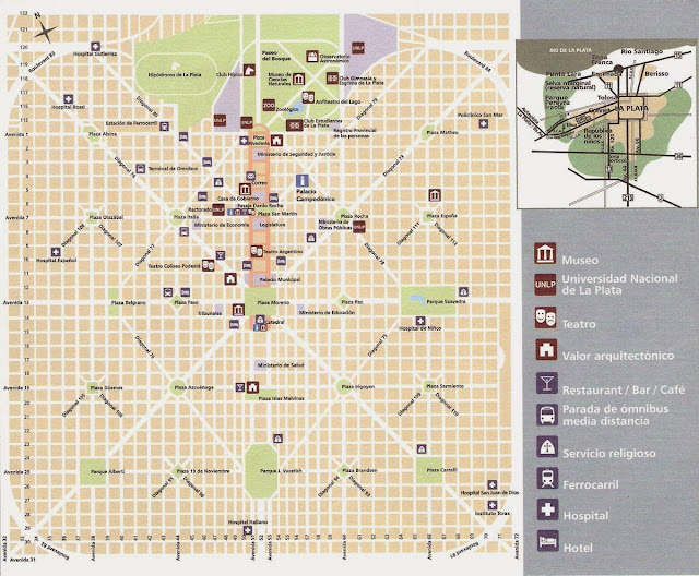 mapa turístico de La Plata