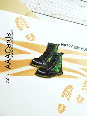 AAA Cards, Birthday card, Copic markers, Craftyscrappers, masculine birthday card, Quillish, stenciling, Craftyscrappers our brave brothers - Army, card for a soldier, Soldier's birthday, Card for Army man