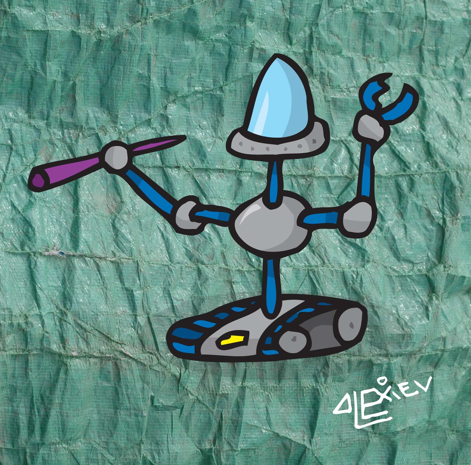 Ilustrador Alexiev Gandman Robots