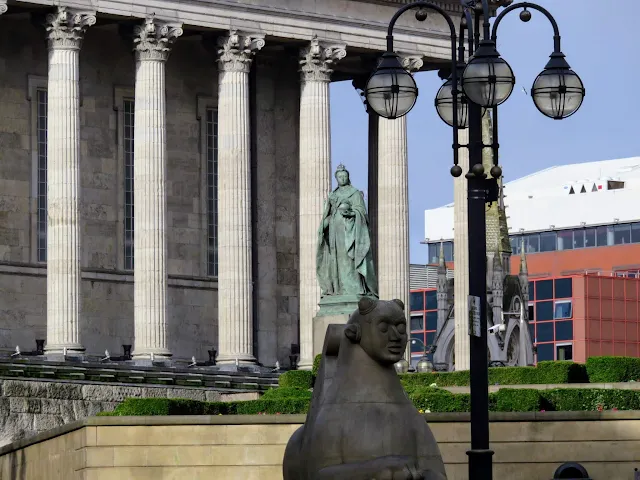 Statue of Queen Victoria in Victoria Square in Birmingham, England