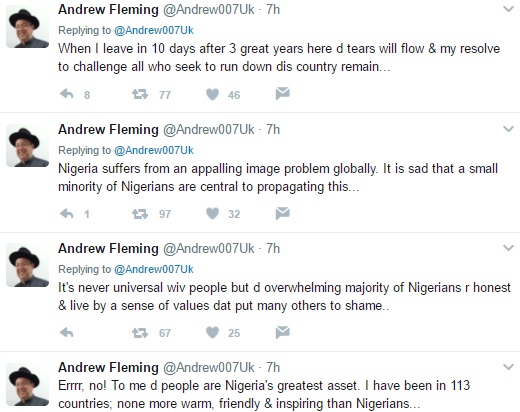 See the really nice things UK diplomat said about Nigeria and Nigerians