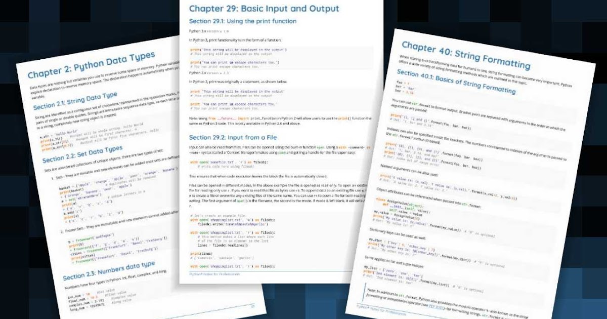 Python Notes for Professionals - KING OF EXCEL