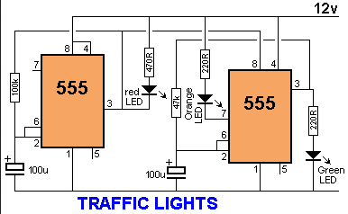 skema rangkaian traffic light